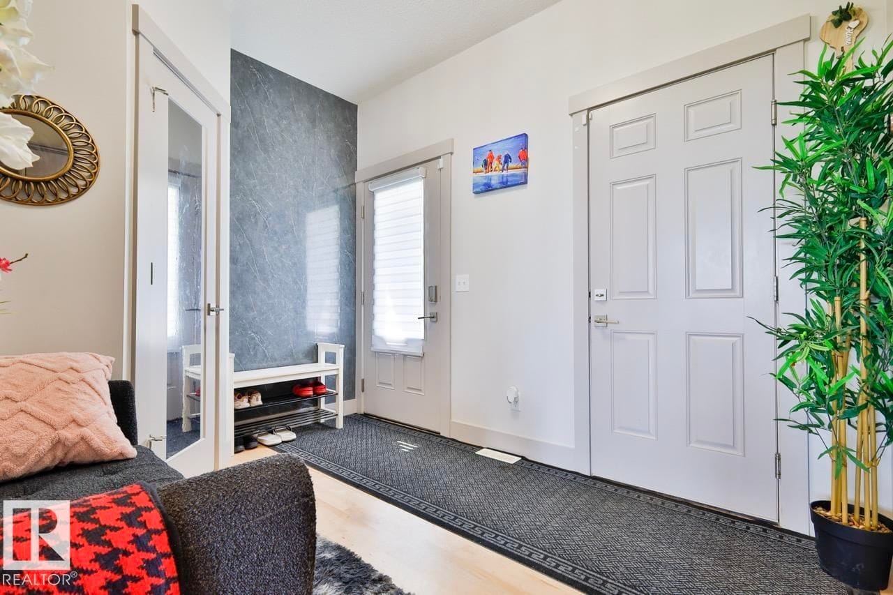 Entry foyer with front door