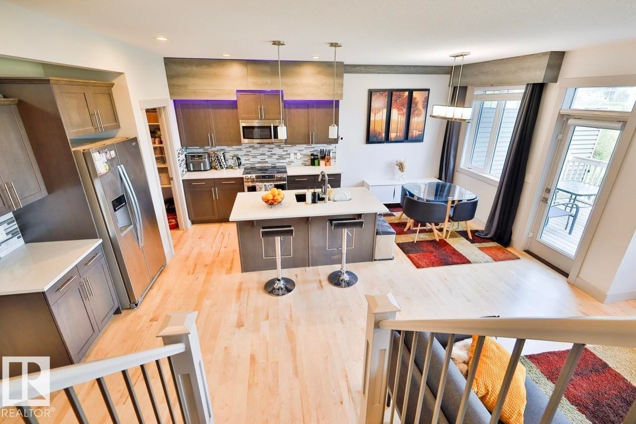 Dining area open to the kitchen