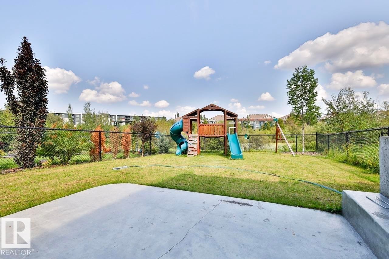Rear yard looking toward the green space