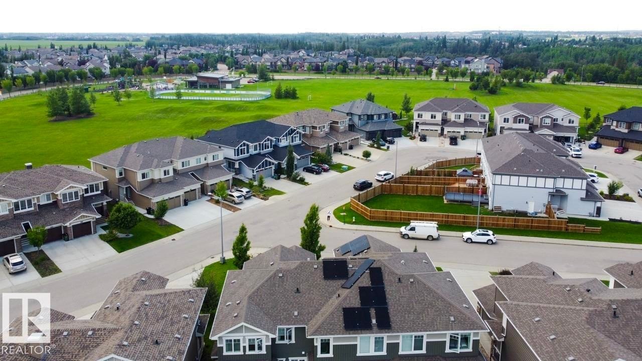 Aerial view of the street