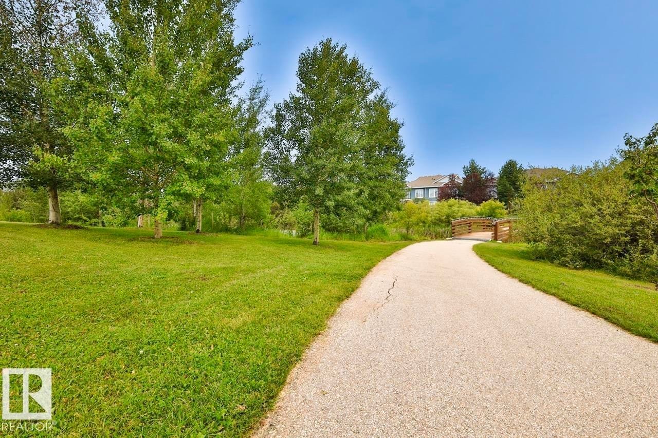 Walking trail through the green space
