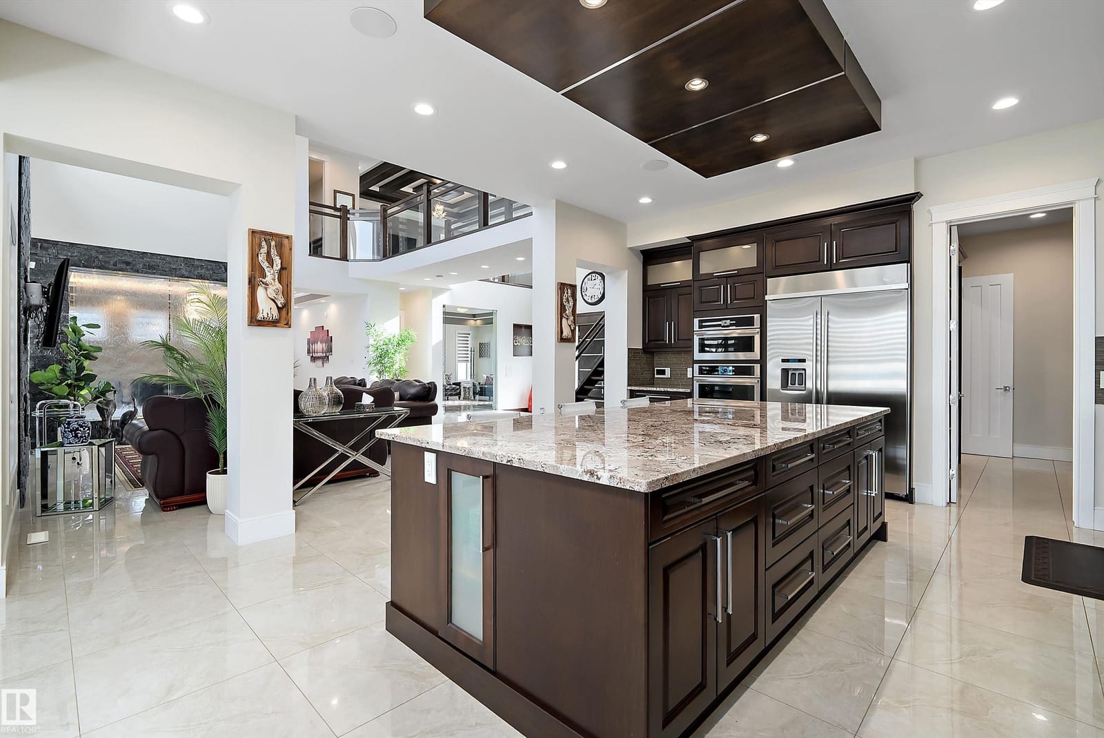 Kitchen open to the family room
